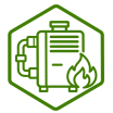 Green RV Furnace Heater Badge